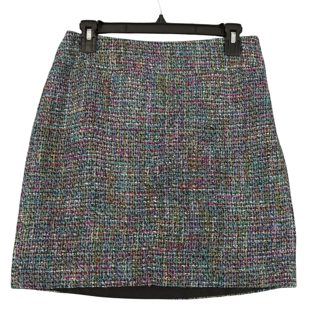 LOFT Outlet Womens 2P Multicolor Tweed A-Line Mini Skirt Petite Lined Office